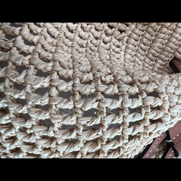 Loewe Small Balloon Bag Raffia and Tan Calfskin - Picture 7 of 7